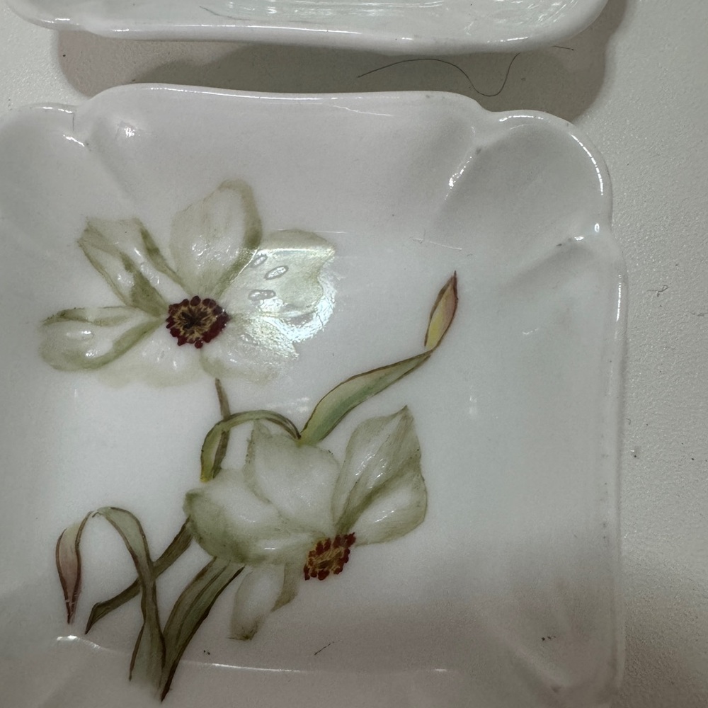 Tiny Floral Ceramic Dishes trinket trays